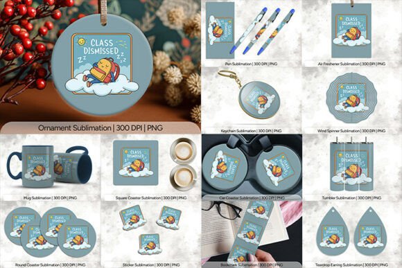 Class Dismissed Kids School Sublimation: A Playful Design Asset
