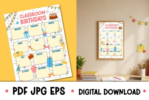 Classroom Birthdays Poster Printable PDF: A Strategic Tool for Classroom Management and Decor