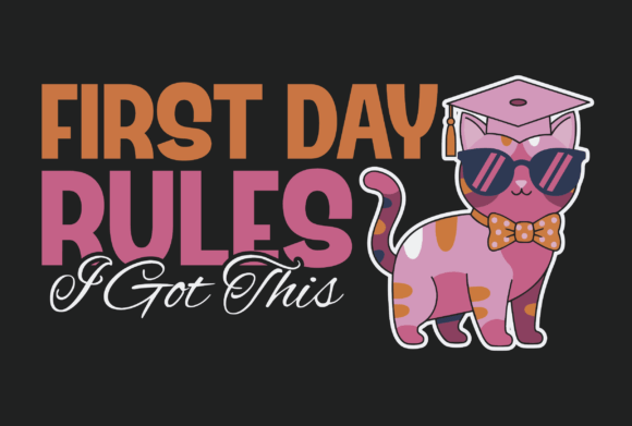 First Day of School Cute Cat Design: A Strategic Choice for Educational Branding