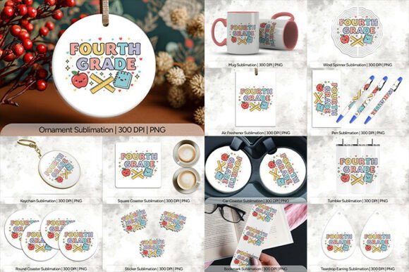 Fourth Grade School Kids Sublimation PNG: A Comprehensive Design Resource for Educators and Creators