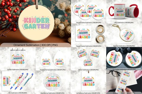 Kindergarten Pastel School Sublimation Designs
