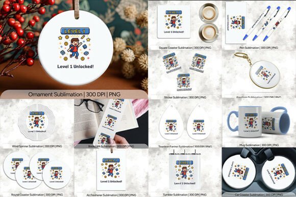 Level 1 Unlocked School Sublimation PNG: The Ultimate Design Kit