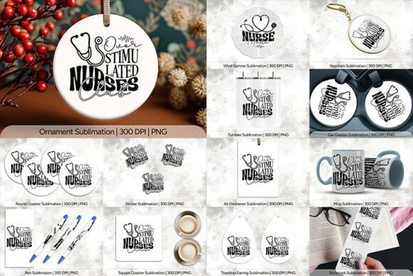 Overstimulated Nurses Club Sublimation: Elevating Nurse Branding