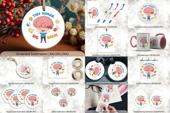 Tiny Human Big Brain School Sublimation