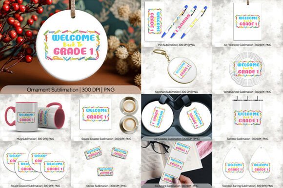 Welcome Back Grade 1 Kids Sublimation: A Comprehensive Guide to the Ultimate 14-Piece Digital Collection